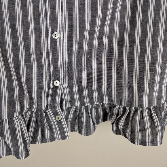 Eli + Ali | Anthro Striped Puff Sleeve Top - H2 - Picture 5 of 6